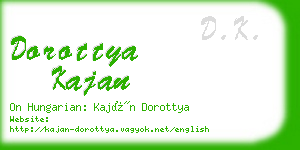 dorottya kajan business card